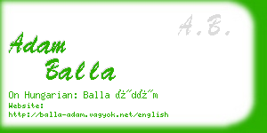 adam balla business card